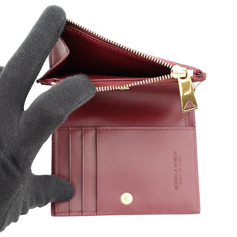 ボッテガヴェネタ 二つ折り財布 イントレチャート スモール 2つ折りウォレット ラムスキン BOTTEGA VENETA