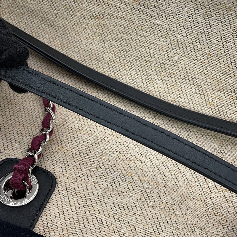 シャネル トートバッグ ドーヴィルライン ミディアム ショッピングバッグ ロゴ キャンバス A67001 CHANEL