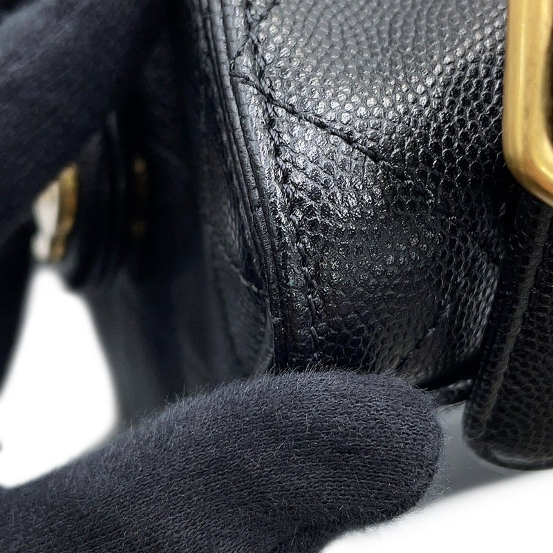 シャネル リュック CHANEL 25 ミディアム バックパック マトラッセ ココマーク キャビアスキン AS5600 CHANEL 黒
