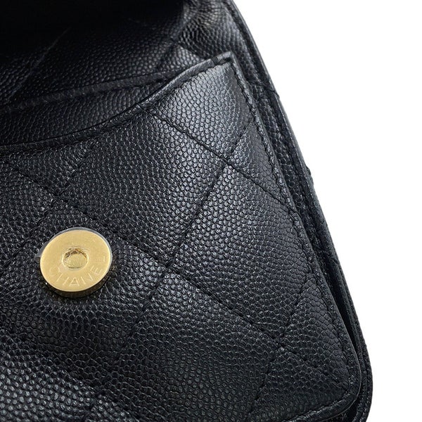シャネル リュック CHANEL 25 ミディアム バックパック マトラッセ ココマーク キャビアスキン AS5600 CHANEL 黒
