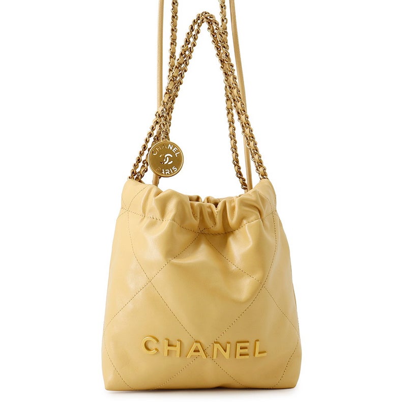 シャネル ハンドバッグ CHANEL 22 ミニ ココマーク シャイニーカーフレザー AS3980 CHANEL 2wayショルダーバッグ