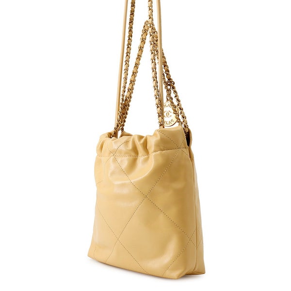 シャネル ハンドバッグ CHANEL 22 ミニ ココマーク シャイニーカーフレザー AS3980 CHANEL 2wayショルダーバッグ