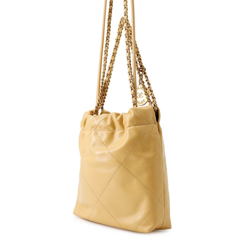 シャネル ハンドバッグ CHANEL 22 ミニ ココマーク シャイニーカーフレザー AS3980 CHANEL 2wayショルダーバッグ