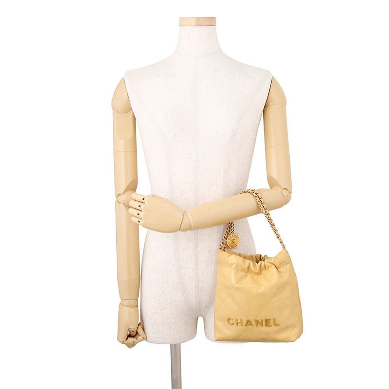 シャネル ハンドバッグ CHANEL 22 ミニ ココマーク シャイニーカーフレザー AS3980 CHANEL 2wayショルダーバッグ