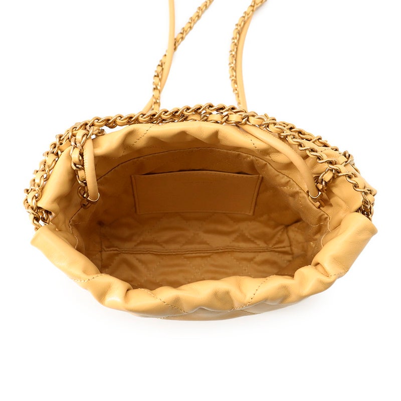 シャネル ハンドバッグ CHANEL 22 ミニ ココマーク シャイニーカーフレザー AS3980 CHANEL 2wayショルダーバッグ
