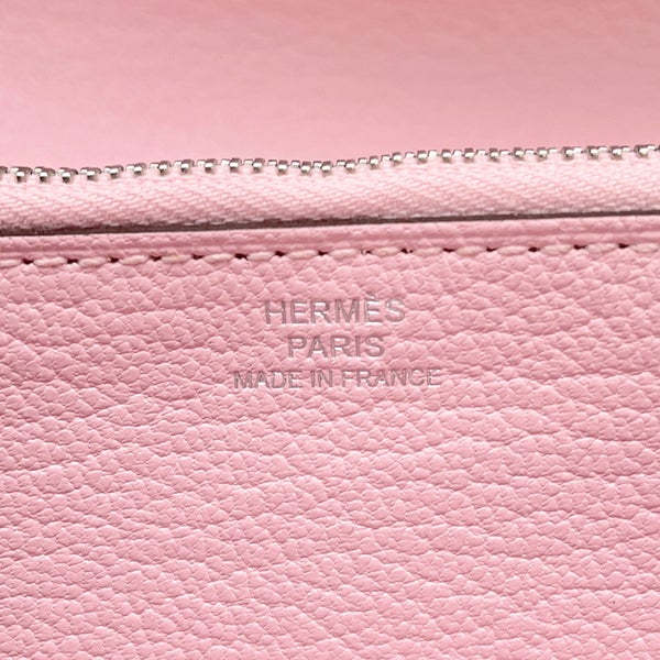 エルメス 長財布 ケリーウォレット ギリーズ ローズサクラ/シルバー金具 スイフト T刻印 財布