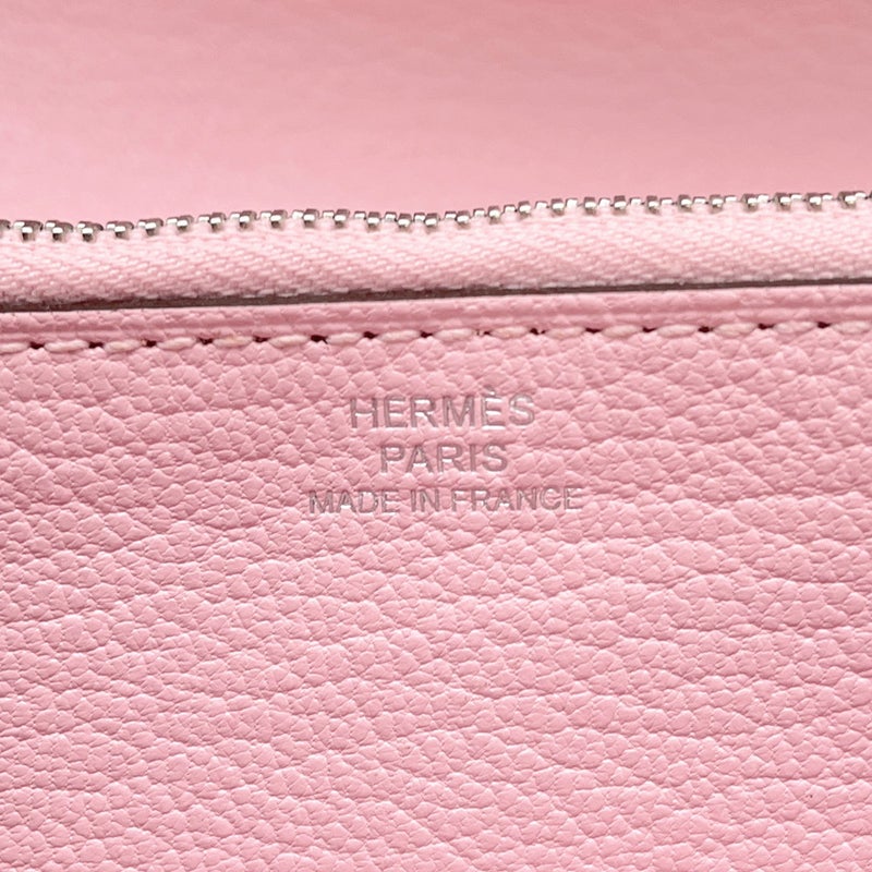 エルメス 長財布 ケリーウォレット ギリーズ ローズサクラ/シルバー金具 スイフト T刻印 財布