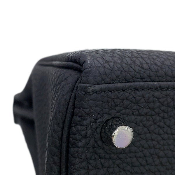 エルメス ハンドバッグ ケリー32 内縫い ブラック/シルバー金具 トゴ C刻印 HERMES 2wayバッグ 黒