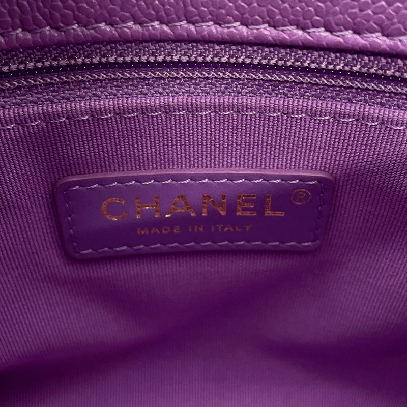 シャネル チェーンショルダーバッグ マトラッセ ココマーク キャビアスキン CHANEL バッグ