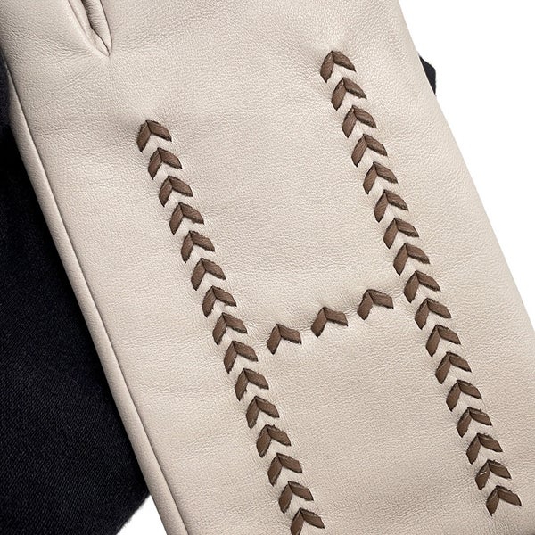 エルメス グローブ H ステッチ ラムスキン レディースサイズ7.5 HERMES 手袋 イニシャル入り