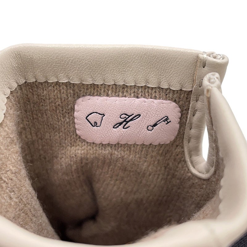 エルメス グローブ H ステッチ ラムスキン レディースサイズ7.5 HERMES 手袋 イニシャル入り