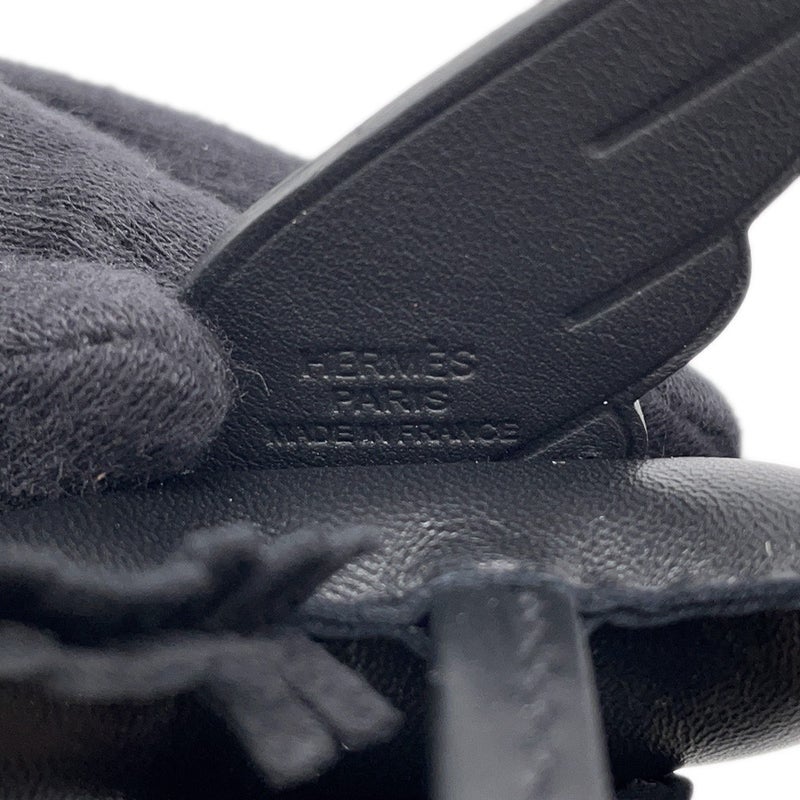 エルメス バッグチャーム ロデオPM ペガサス ブラック ラムスキン G刻印 HERMES チャーム 黒