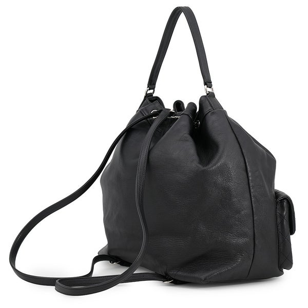 シャネル リュック マトラッセ ココマーク ラムスキン CHANEL バッグパック 黒