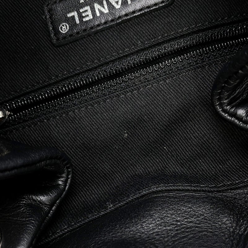 シャネル リュック マトラッセ ココマーク ラムスキン CHANEL バッグパック 黒