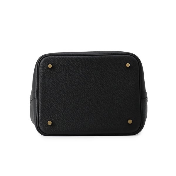 エルメス ハンドバッグ ピコタンロックMM ブラック/ゴールド金具 トリヨンクレマンス G刻印 黒