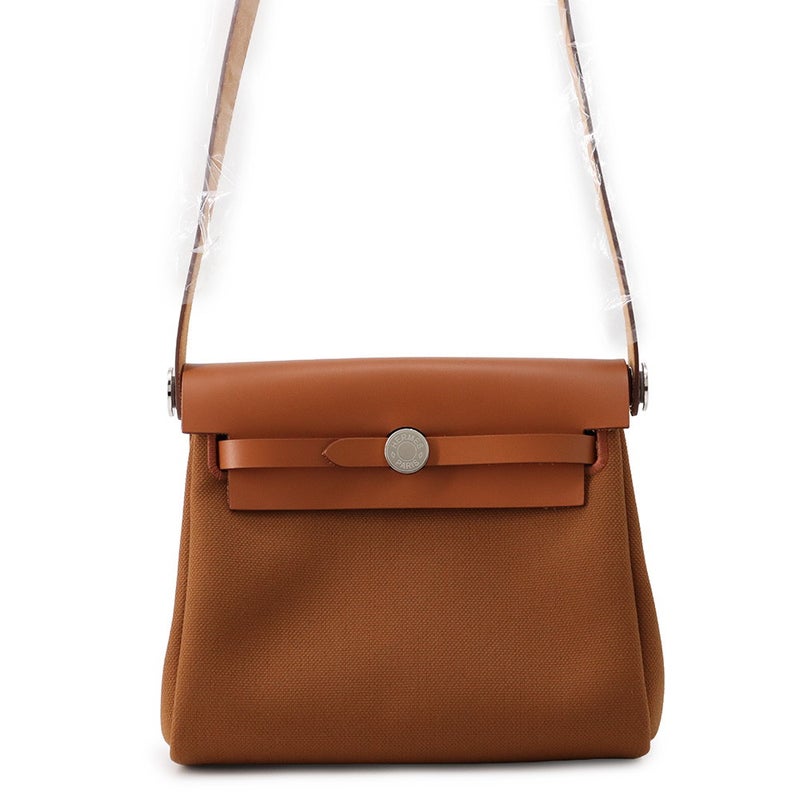 エルメス ショルダーバッグ エールバッグジップ ミニ フォーヴ/シルバー金具 トワルアッシュ/ヴァッシュハンター G刻印