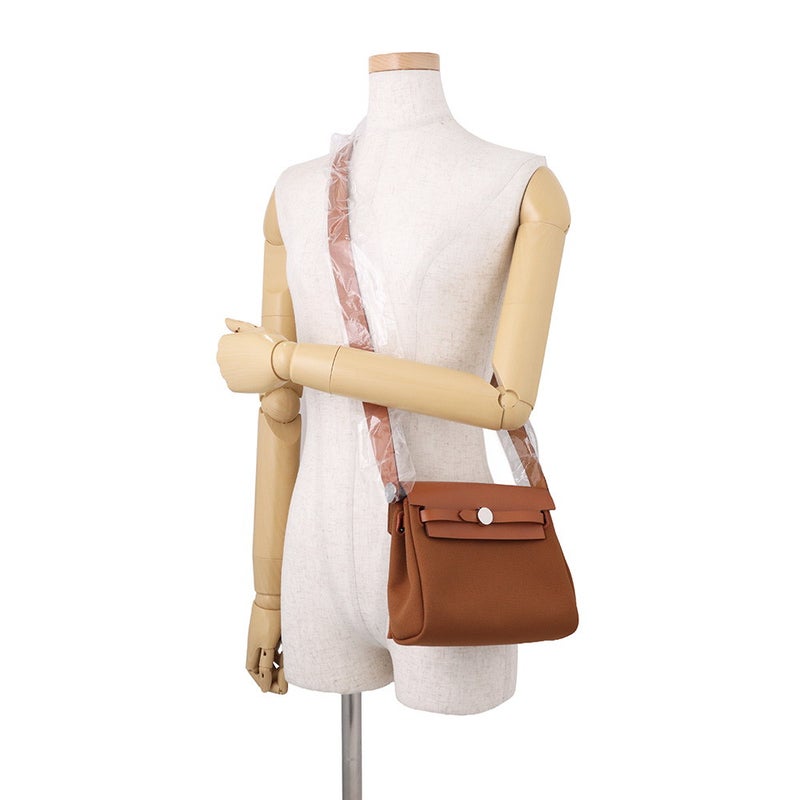 エルメス ショルダーバッグ エールバッグジップ ミニ フォーヴ/シルバー金具 トワルアッシュ/ヴァッシュハンター G刻印