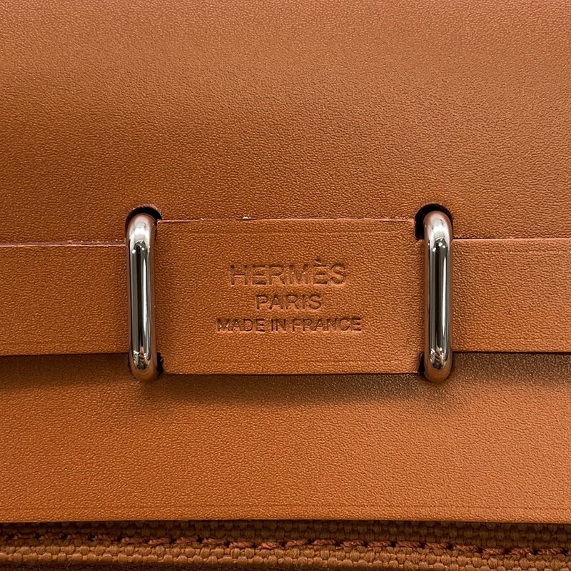エルメス ショルダーバッグ エールバッグジップ ミニ フォーヴ/シルバー金具 トワルアッシュ/ヴァッシュハンター G刻印