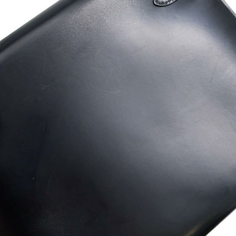 エルメス ケリー28 外縫い ブラック/ゴールド金具 ボックスカーフ 〇J刻印 HERMES 2wayショルダー 黒