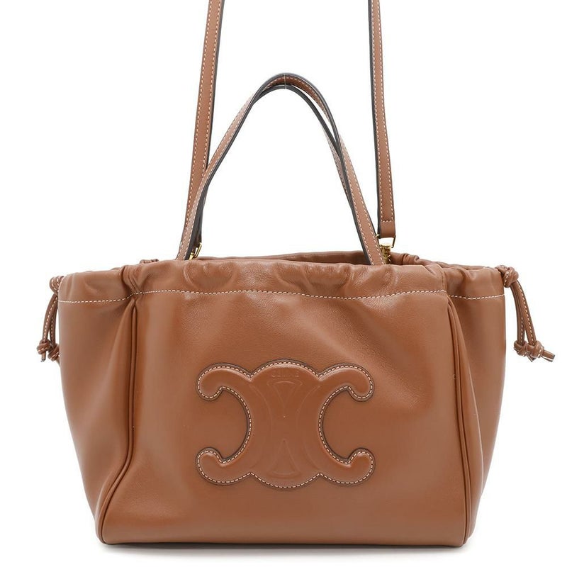 セリーヌ ハンドバッグ スモール カバ ドローストリング キュイル トリオンフ レザー 111013 CELINE 2way