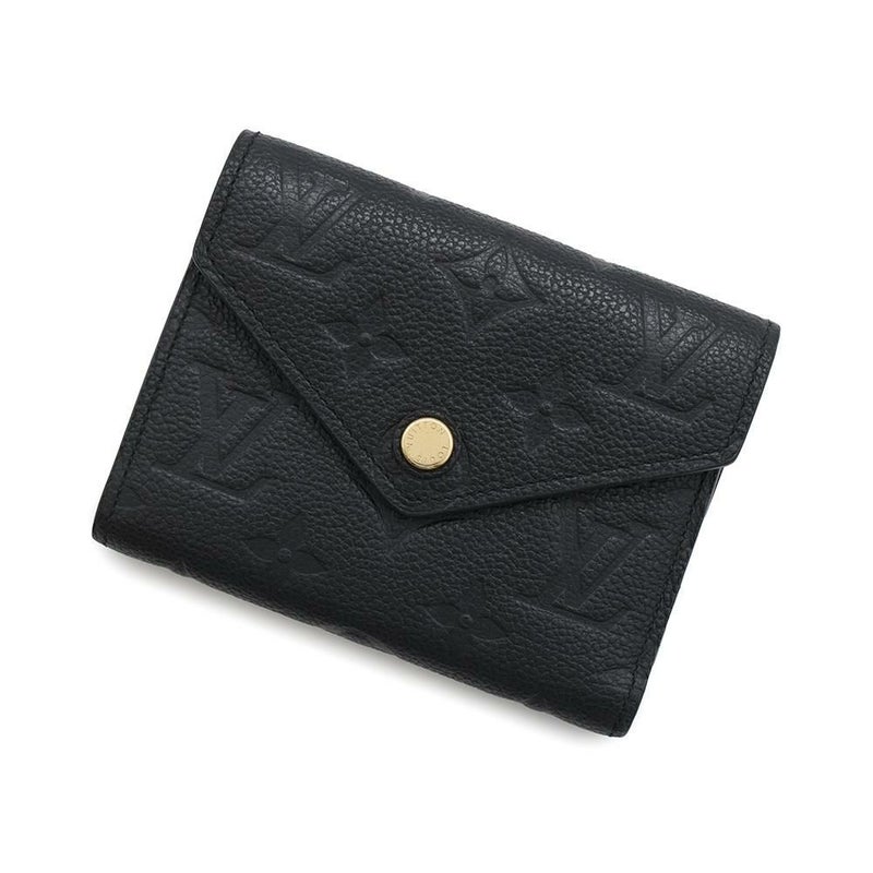 ルイヴィトン 三つ折り財布 モノグラム・アンプラント ポルトフォイユ・ヴィクトリーヌ M64060 LOUIS VUITTON 黒 ブラック