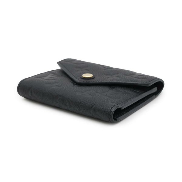 ルイヴィトン 三つ折り財布 モノグラム・アンプラント ポルトフォイユ・ヴィクトリーヌ M64060 LOUIS VUITTON 黒 ブラック