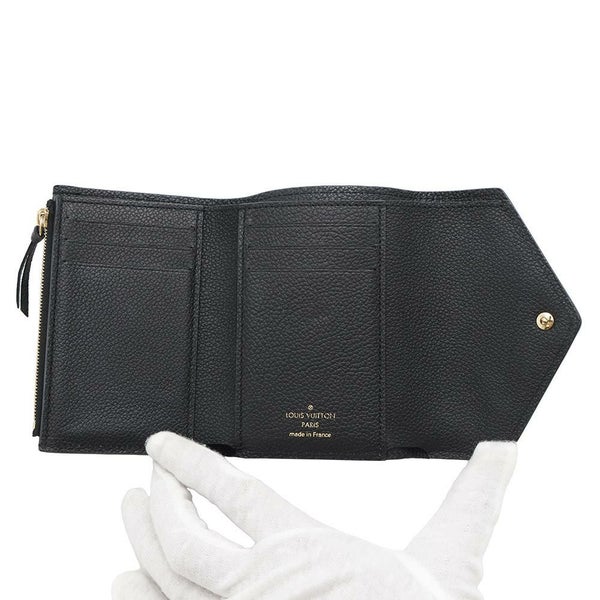 ルイヴィトン 三つ折り財布 モノグラム・アンプラント ポルトフォイユ・ヴィクトリーヌ M64060 LOUIS VUITTON 黒 ブラック
