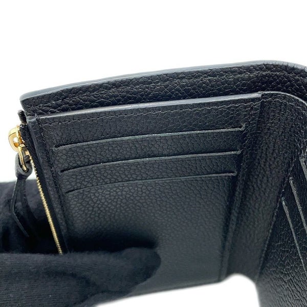 ルイヴィトン 三つ折り財布 モノグラム・アンプラント ポルトフォイユ・ヴィクトリーヌ M64060 LOUIS VUITTON 黒 ブラック