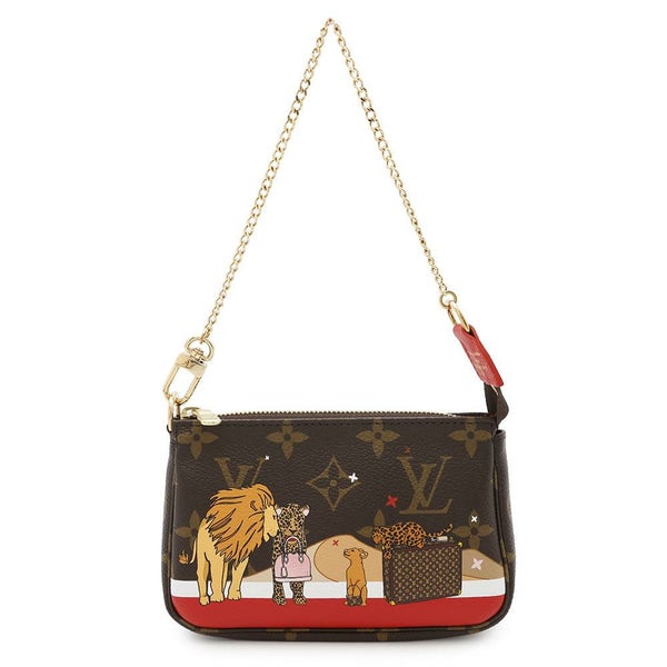 ルイヴィトン ポーチ モノグラム ミニ・ポシェット・アクセソワール M63830 LOUIS VUITTON ライオン