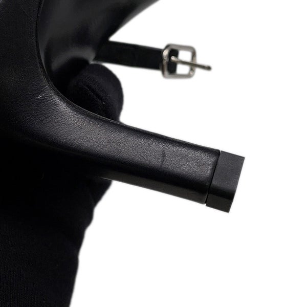 エルメス サンダル ジョイ 70 カーフレザー レディースサイズ36 1/2 HERMES 靴 ヒール 黒