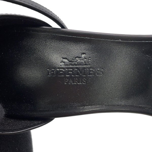 エルメス サンダル ジョイ 70 カーフレザー レディースサイズ36 1/2 HERMES 靴 ヒール 黒