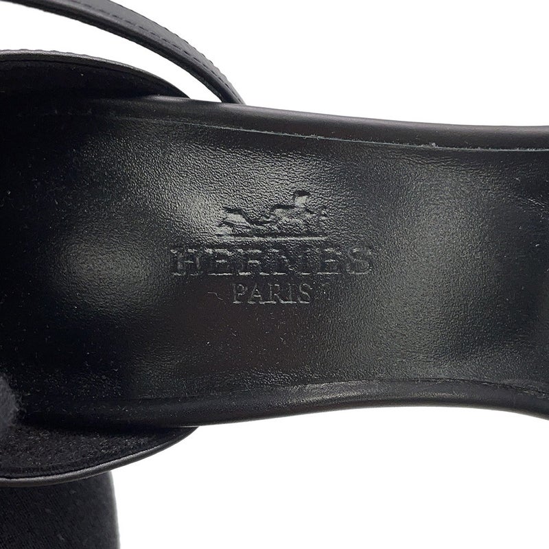 エルメス サンダル ジョイ 70 カーフレザー レディースサイズ36 1/2 HERMES 靴 ヒール 黒