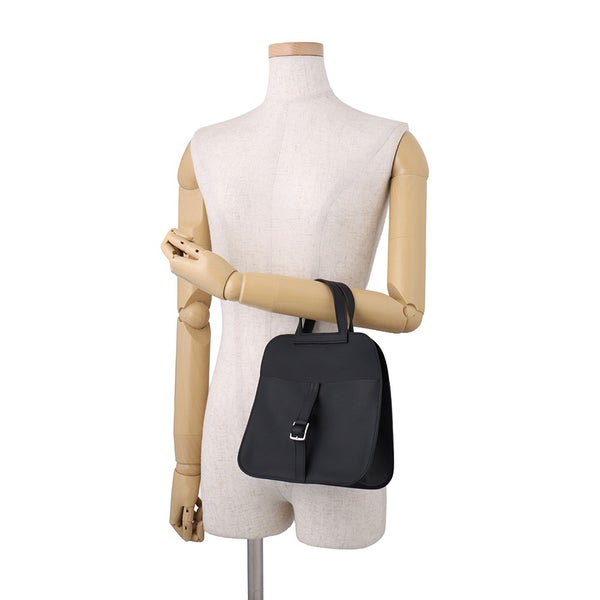 エルメス ハンドバッグ アルザン ミニ ブラック/シルバー金具 スイフト G刻印 HERMES ２wayショルダー 黒
