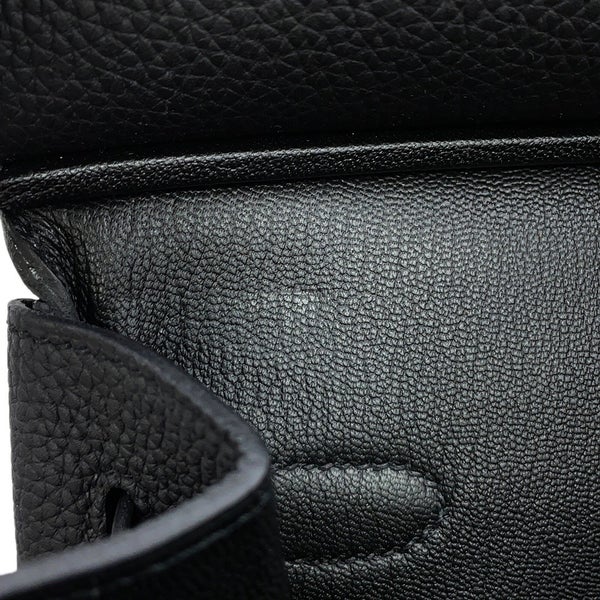 エルメス バーキン40 ブラック/シルバー金具 トゴ Y刻印 HERMES ハンドバッグ 黒