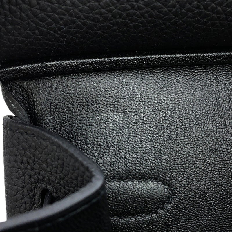 エルメス バーキン40 ブラック/シルバー金具 トゴ Y刻印 HERMES ハンドバッグ 黒
