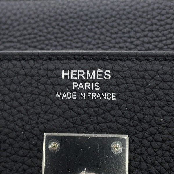 エルメス バーキン40 ブラック/シルバー金具 トゴ Y刻印 HERMES ハンドバッグ 黒