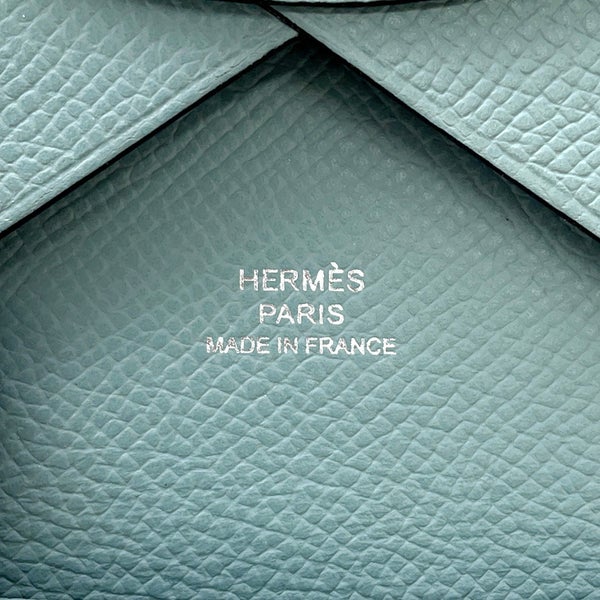 エルメス コインケース カルヴィ デュオ シエル/シルバー金具 エプソン G刻印 HERMES 財布