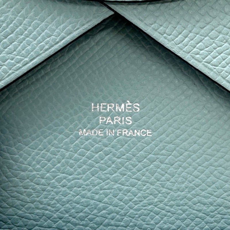 エルメス コインケース カルヴィ デュオ シエル/シルバー金具 エプソン G刻印 HERMES 財布