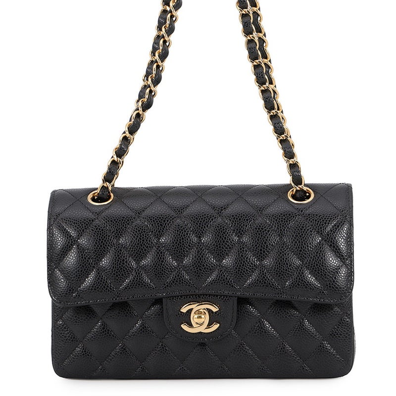 シャネル チェーンショルダーバッグ クラシック マトラッセ23 ココマーク キャビアスキン A01113 CHANEL 黒