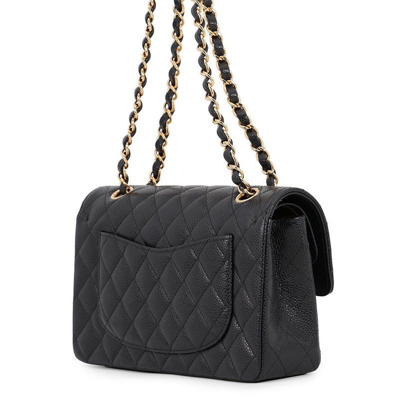 シャネル チェーンショルダーバッグ クラシック マトラッセ23 ココマーク キャビアスキン A01113 CHANEL 黒