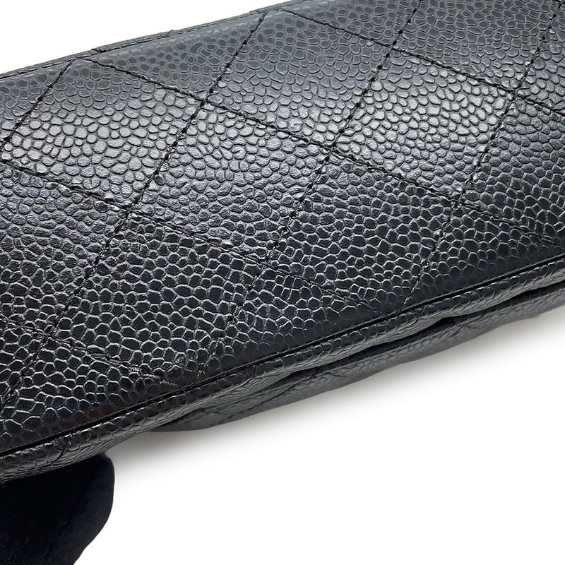 シャネル チェーンショルダーバッグ クラシック マトラッセ23 ココマーク キャビアスキン A01113 CHANEL 黒