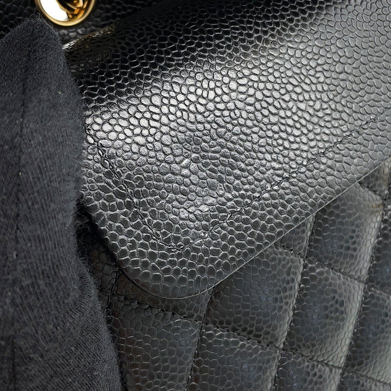 シャネル チェーンショルダーバッグ クラシック マトラッセ23 ココマーク キャビアスキン A01113 CHANEL 黒