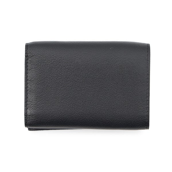 シャネル 三つ折り財布 ココマーク ラムスキン コンパクトウォレット CHANEL 財布 黒