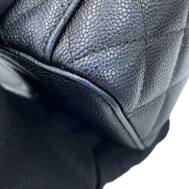 シャネル チェーンショルダーバッグ マトラッセ ココマーク バニティバッグ キャビアスキン AP3204 CHANEL 黒