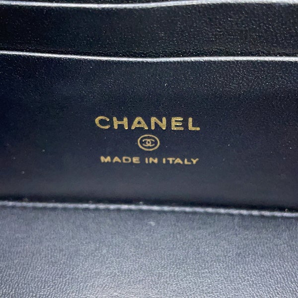 シャネル チェーンショルダーバッグ マトラッセ ココマーク バニティバッグ キャビアスキン AP3204 CHANEL 黒