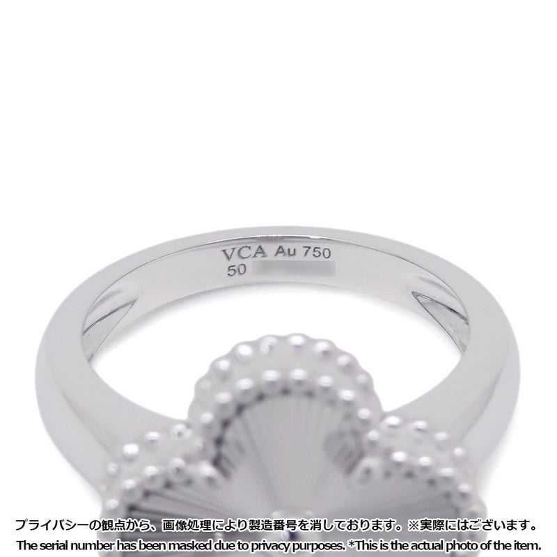 ヴァンクリーフ&アーペル リング ヴィンテージ アルハンブラ ギヨシェ K18WGホワイトゴールド サイズ50 VCARP9XI00 指輪