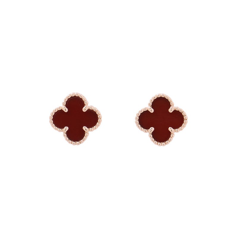 ヴァンクリーフ&アーペル ピアス スウィート アルハンブラ カーネリアン K18PGピンクゴールド VCARN6BO00