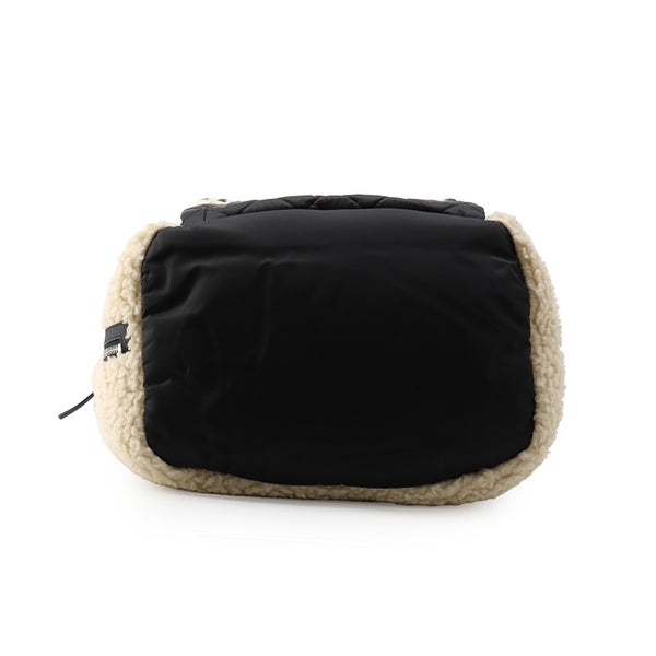 シャネル トートバッグ マトラッセ ココマーク ボア 巾着トート ムートン ナイロン CHANEL 2way