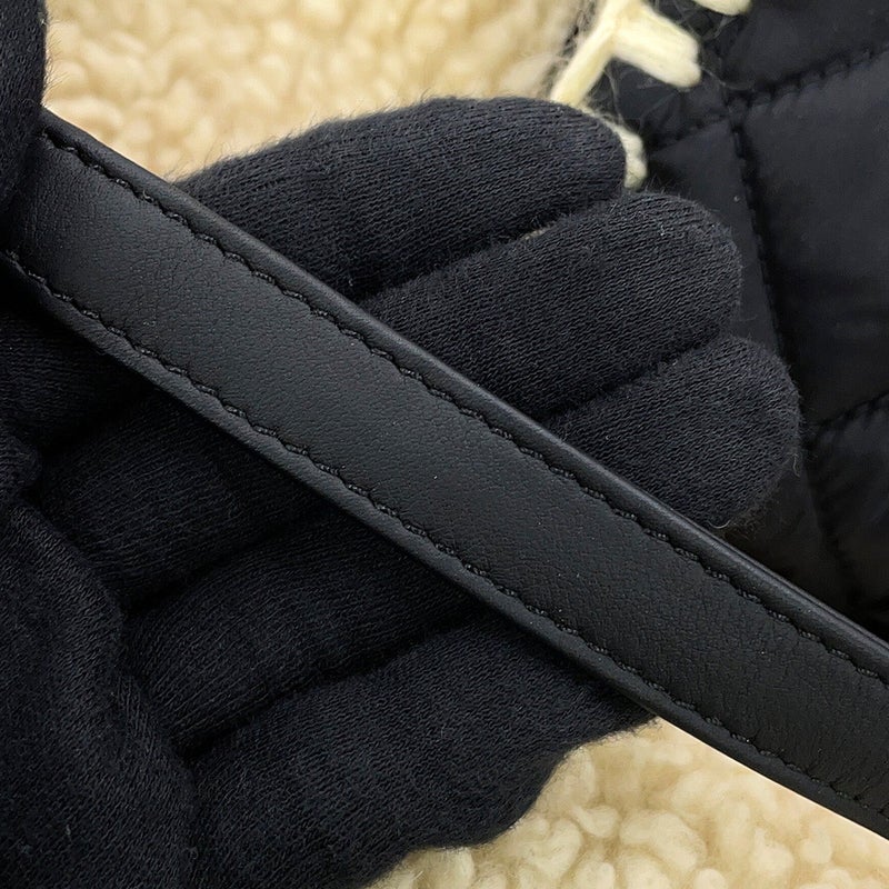 シャネル トートバッグ マトラッセ ココマーク ボア 巾着トート ムートン ナイロン CHANEL 2way
