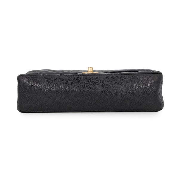 シャネル チェーンショルダーバッグ マトラッセ25 ココマーク キャビアスキン ダブルチェーン A01112 CHANEL 黒